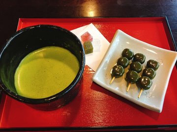 上抹茶と茶団子セット
