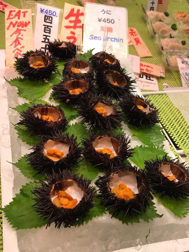 海膽$450 Yen 一隻,細嚐一下都唔錯