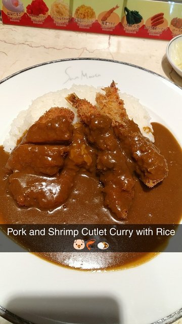 Pork and Shrimp Cutlet Curry with Rice