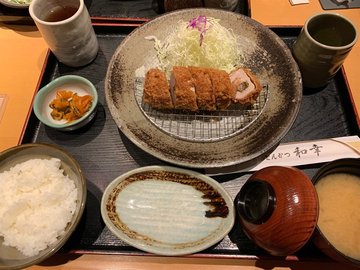 炸紫蘇梅豬肉卷定食