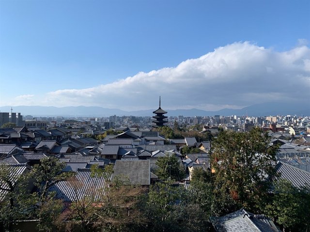 遠眺八坂の塔