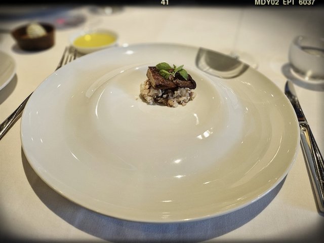 Foie  gras, pacific sauries, mandarin