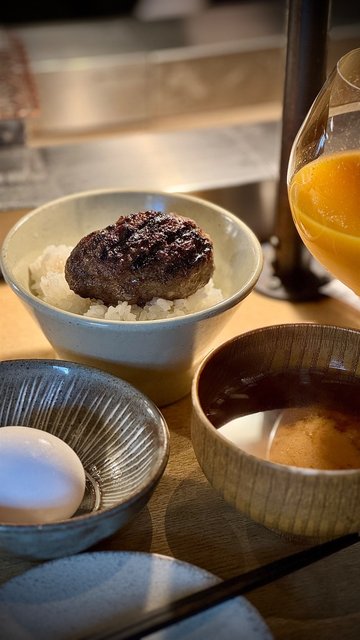 挽肉と米定食
