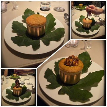 Piedmont Hazelnut Soufflé with Fig Jam Ice-Cream